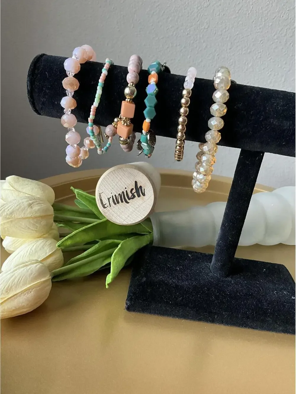 Erimish Pink Turquoise Bracelet Stack
